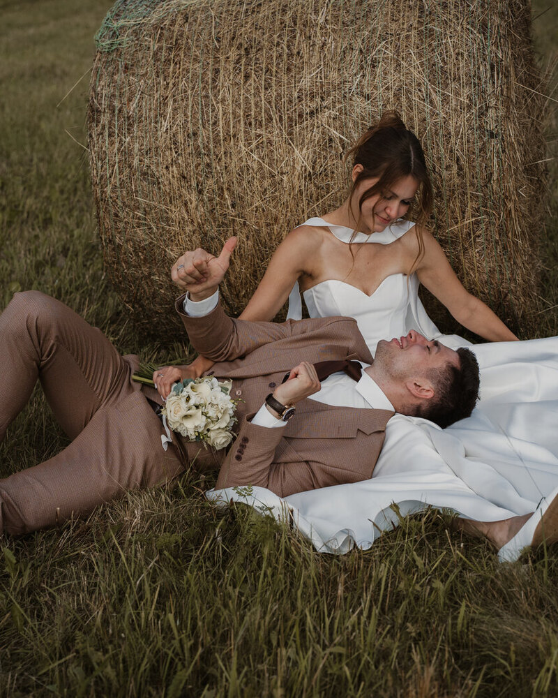 Wedding couple on ceremony day — emotional frame